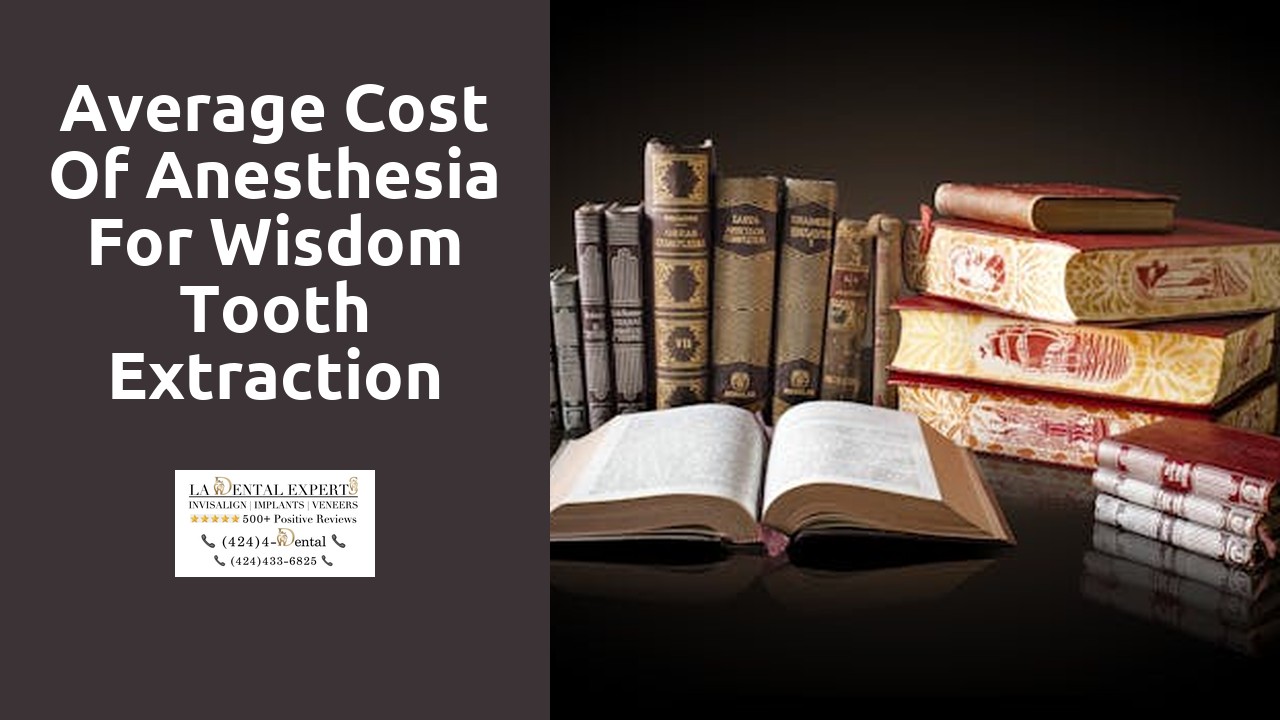 Average Cost of Anesthesia for Wisdom Tooth Extraction