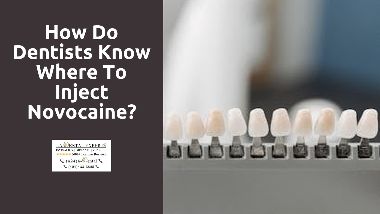 How do dentists know where to inject novocaine?