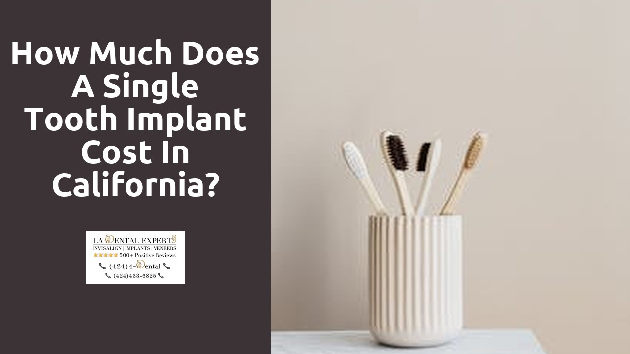 How much does a single tooth implant cost in California?