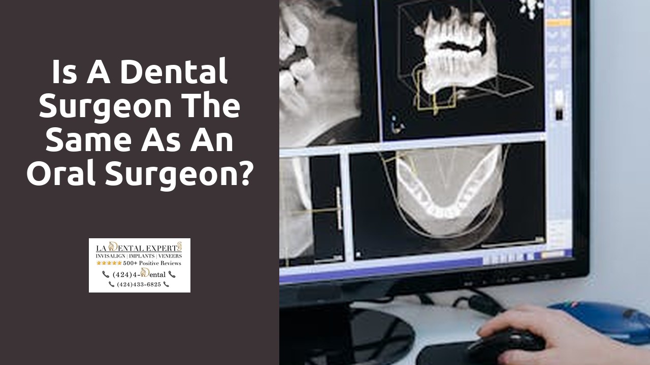 Is a dental surgeon the same as an oral surgeon?