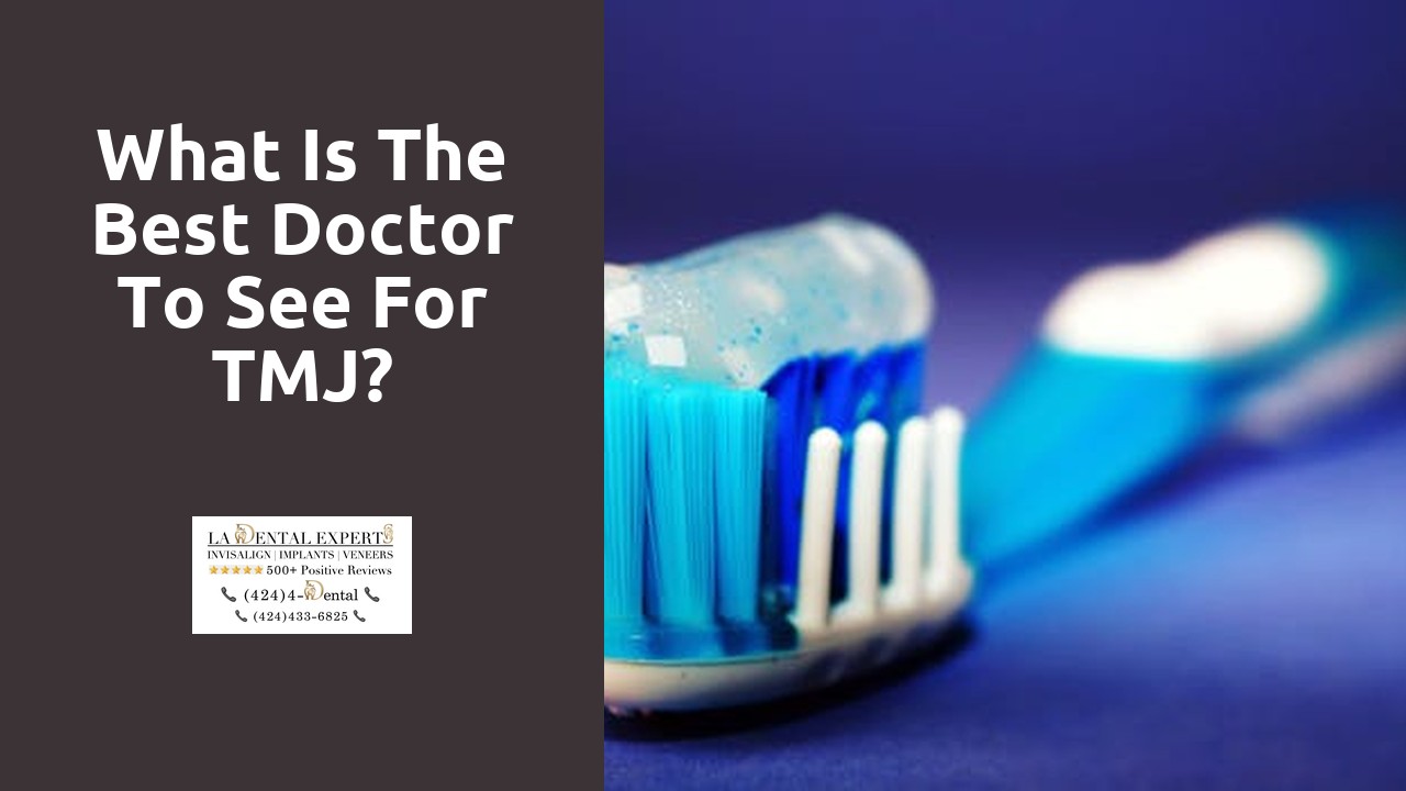 What is the best doctor to see for TMJ?